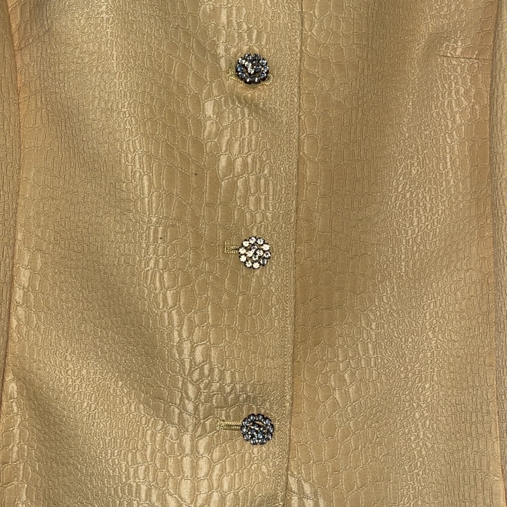 Tara Ryan Yellow Button Down Polyester Jacket Siz… - image 5